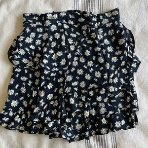 Zara mini skort (skirt short) daisy floral print